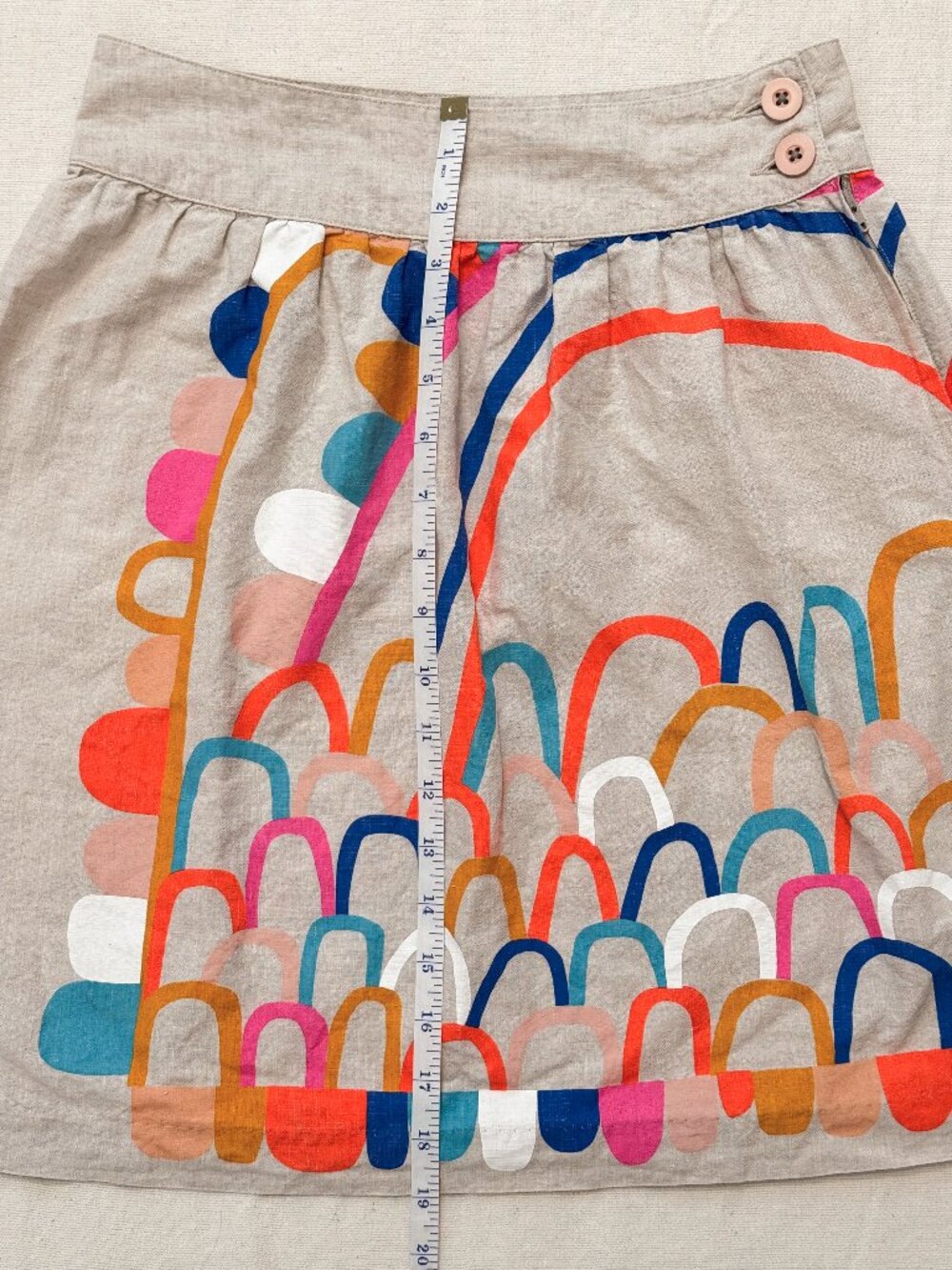 Gorman x Castle Colorful Linen Mini Skirt Size AU 8 / US 4 - Picture 11 of 12